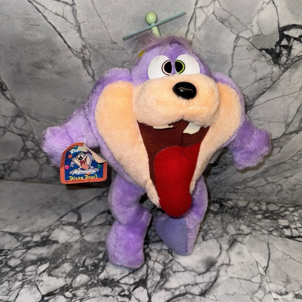 Vintage 1990 DIZZY DEVIL Tiny Toons 10" Plush Tazmanian Devil Baby Taz New